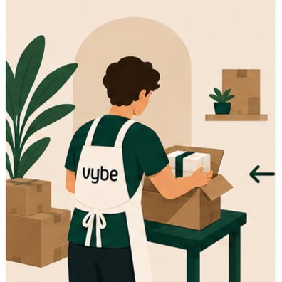 تصویرسازی بسته‌بندی محصول با پیشبند VYBE